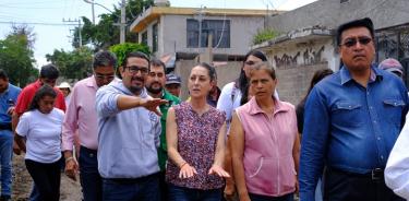 Damnificados en Tláhuac reclaman a Sheinbaum por reconstrucción