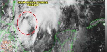 Se forma ciclón tropical potencial 16 en Golfo de México