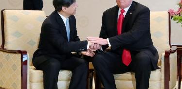 Trump, primer líder extranjero que conoce al nuevo emperador japonés