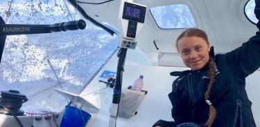 Tras navegar dos semanas a través del Atlántico, Greta Thunberg llega a Nueva York