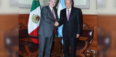 AMLO recibe en Palacio Nacional al presidente electo de Argentina