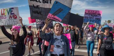 Realizan en EU la tercera marcha de las mujeres contra Trump