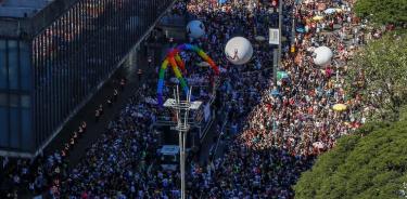 Multitudinaria marcha LGBT en Sao Paulo se une contra Bolsonaro