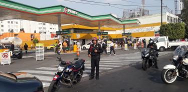 Continúa vigilancia policiaca en gasolinerías de la CDMX
