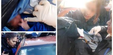 Policía de la CDMX auxilia a mujer en labor de parto en un auto