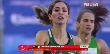 Paola Morán gana oro en los 400 metros planos en Universiada Mundial