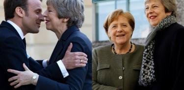 May busca el apoyo de Merkel y Macron para una prórroga corta del Brexit