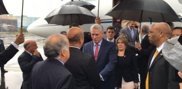 Llega a México el presidente de Cuba