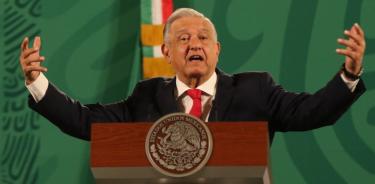El presidente Andrés Manuel López Obrador en su conferencia mañanera (Cuartoscuro)