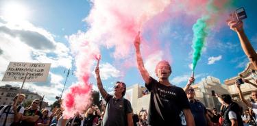 Neofascistas sembraron el caos en Roma el sábado (EFE)