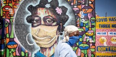Imagen de un mural en las calles de Sudáfrica