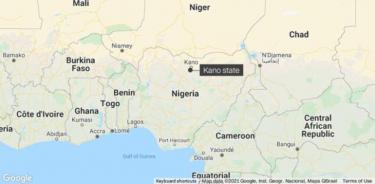 Captura de Google Maps que indica la localización del naufragio en Nigeria.