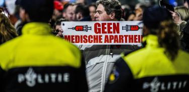 Manifestación de antivacunas en La Haya (EFE)