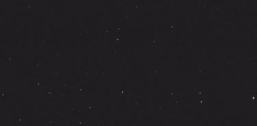 La cámara DRACO de DART capturó y devolvió esta imagen de las estrellas en Messier 38, o el cúmulo de estrellas de mar, que se encuentra a unos 4.200 años luz de distancia.