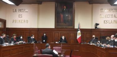 El pleno de la Corte, en su sesión de apertura, encabezado por el ministro presidente, Arturo Zaldívar.