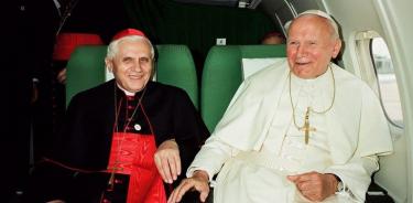 Benedicto XVI - cardenal con Papa Juan Pablo II- Alemania 1996