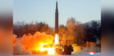 El misil hipersónico lanzado este jueves 6 de enero de madrugada por el régimen de Corea del Norte.