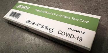Una prueba de antígenos de COVID-19, vista este martes 11 de enero.