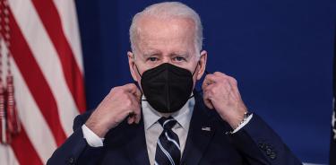 Joe Biden, durante una rueda de prensa sobre la COVID-19 el 13 de enero de 2022 en la Casa Blanca.