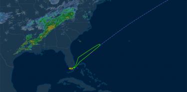 Trayectoria del vuelo AAL38 de American Airlines que cubría este miércoles 19 de enero la ruta Miami-Londres y que dio media vuelta tras conflicto por el uso del cubrebocas a bordo.