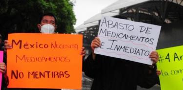 Fotografía de archivo de una protesta por desabasto de medicamentos