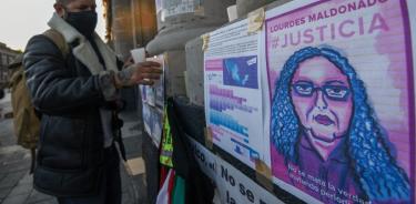 Protesta por el asesinato de la periodista Lourdes Maldonado