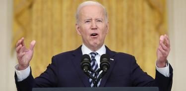 Joe Biden habla en la Casa Blanca este jueves 24 de febrero sobre la guerra en Ucrania.