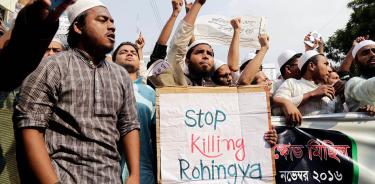 Protesta contra el genoicidio rohinyá en Bangladesh, en una imagen de archivo de 2017.
