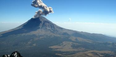 El volcán Popocatépetl.