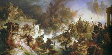 La batalla de Salamina, de Wilhelm von Kaulbach.