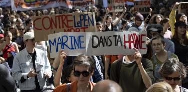 Manifestación en París contra el odio de la extrema derecha