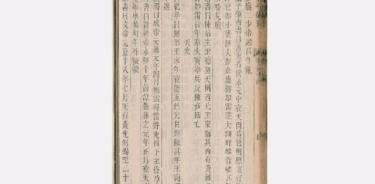 Uno De Los Fragmentos Variantes De Los Anales De Bambú, Un Extracto Del Texto Antiguo.
