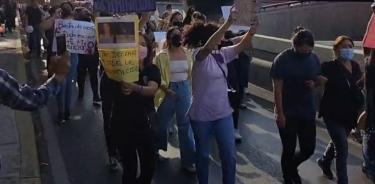 Mujeres se manifiestan en Nuevo León por muerte de Debanhi