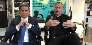 El productor Mate Zúñiga y el director Eduardo Arroyuelo Woolrich.