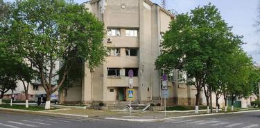 El edificio de la secretaría de Estado de Seguridad de Transnístria, en Tiraspol, tras el ataque sufrido este martes 26 de abril de 2022.