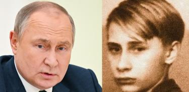 Fotos del adolescente Vladimir Vladimirovich Putin y del actual presidente ruso