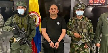 Dairo Antonio Úsuga, alias Otoniel, tras su detención en Carepa, Colombia, el 23 de octubre de 2021.