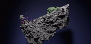 Representación 3D del meteorito de Marte.