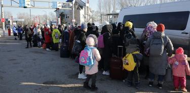 Imagen de archivo de refugiados ucranianos en Palanca, en la frontera entre Ucrania y Moldavia.