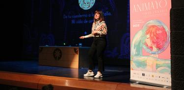 Aurora Jiménez en la edición 17 del festival internacional de animación Animayo, realizado el pasado 4 al 7 de mayo en Gran Canaria (España). Foto: