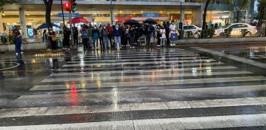 La lluvia causo afectaciones en el sistema de transporte Metro