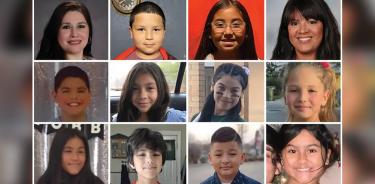 Las dos maestras y algunos de los 19 niños y niñas asesinadas en el tiroteo de Uvalde, Texas, el 24 de mayo de 2022.