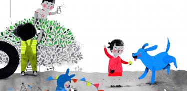 “Fiesta en el baldío”, de Graciela Bialet, está ilustrado por Renata Galindo.