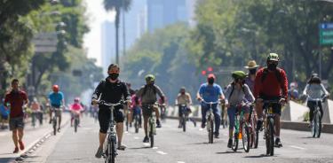 Festival de bicicleta en el Zócalo