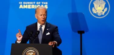 El presidente de EU, Joe Biden, durante el evento inaugural de la IX Cumbre de las Américas, en Los Ángeles, California, el 8 de junio de 2022.