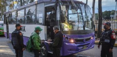 Operativo de verificación en la Cetram de Tasqueña al transporte concesionado en la Ciudad de México