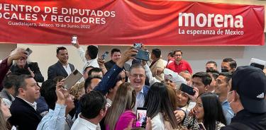 El canciller estuvo en un evento con alcaldes y diputados y diputadas de Morena en Jalisco/