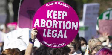 Vista de una manifestación en favor de aborto en EU, en una fotografía de archivo.