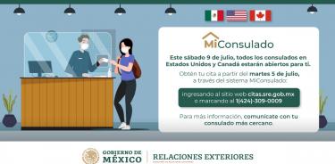 Jornada sabatina en América del Norte, las oficinas consulares de México darán servicio para tramitar pasaportes, matrículas consulares y credenciales para votar