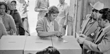 El 3 de julio de 1953, día del primer voto de la mujer.